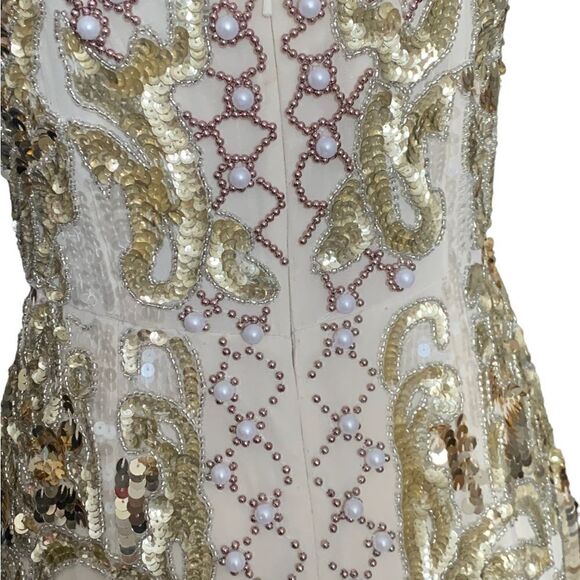 Asos Design Edition Pearl Placement Cami Mini Dress | Size 6 - Picture 6 of 12